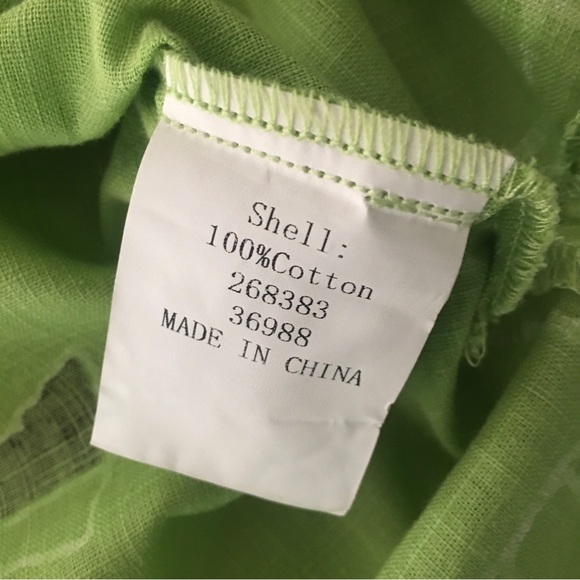 Green Size M Cotton Fish Blouse - Picture 9 of 10